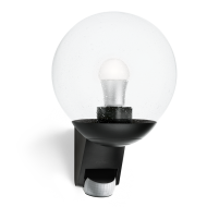 STEINEL L 585 S 005535 IP 44 black / clear светильник с датчиком движения настенный уличный E27 1х60 Вт Steine