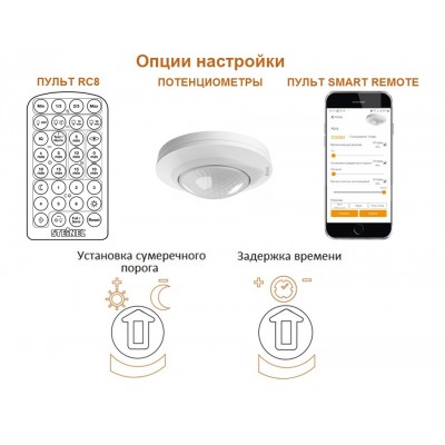 STEINEL Датчик присутствия PD-8 ECO COM1 AP white STEINEL Датчик присутствия PD-8 ECO COM1 AP white