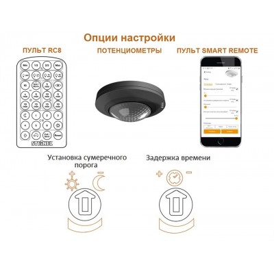 STEINEL Датчик присутствия PD-8 ECO COM1 DE black STEINEL Датчик присутствия PD-8 ECO COM1 DE black